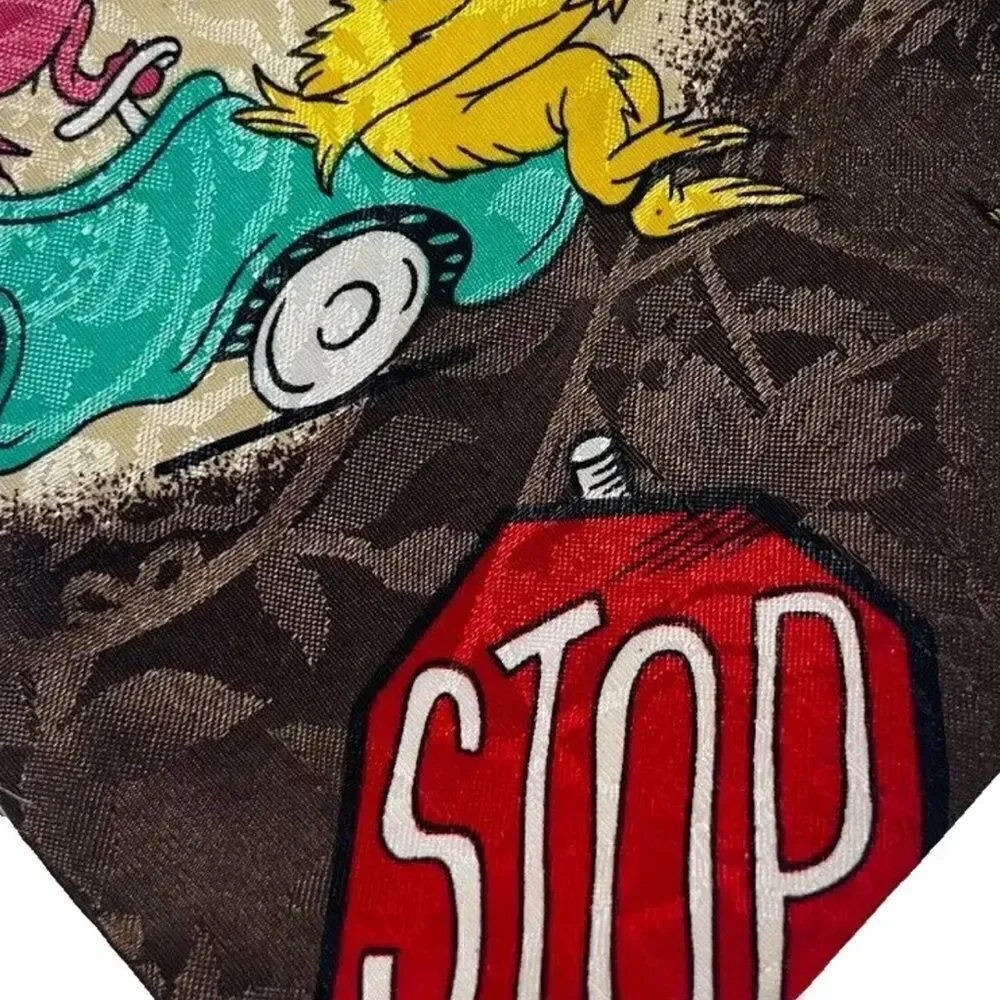 City Man Men's Dr. Seuss Green Eggs & Ham Sam I am Novelty Necktie in EUC